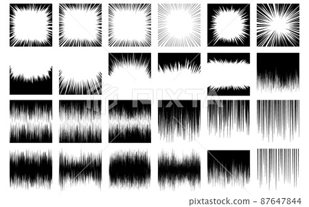 Material set of vector illustrations of concentrated lines 87647844