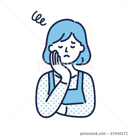 一個穿著圍裙的女人的形象插圖 一個穿著圍裙的女人的形象插圖 87648371