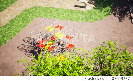 The park is full of geometric designs The park is full of geometric designs 87649227