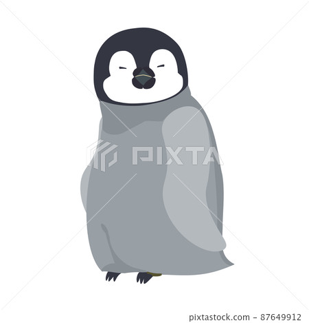 Cute emperor penguin baby Cute emperor penguin baby 87649912