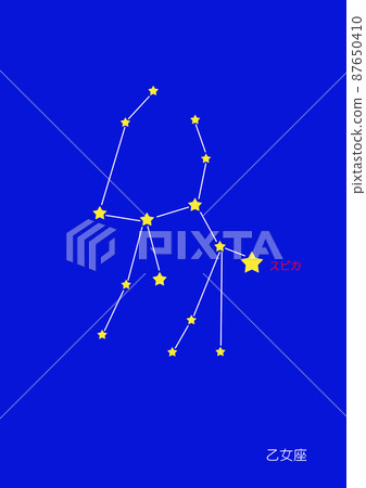 Virgo Zodiac 12 constellations First-class star Spica display 87650410