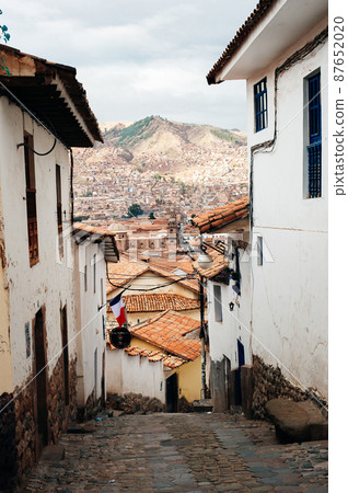 Old narrow street in the center of Cusco Peru 87652020