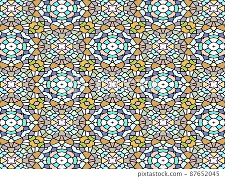 Continuous geometric pattern Continuous geometric pattern 87652045
