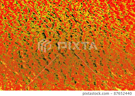 Snow crust changed colors. Snow crust as an abstract background. Texture. 87652440