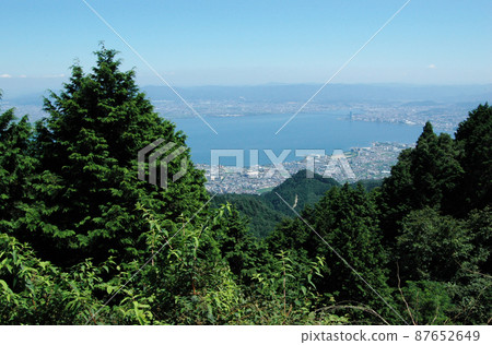 Hieizan Enryakuji Temple Lake Biwa distant view Sakamoto, Otsu City, Shiga Prefecture Hieizan Enryakuji Temple Lake Biwa distant view Sakamoto, Otsu City, Shiga Prefecture 87652649