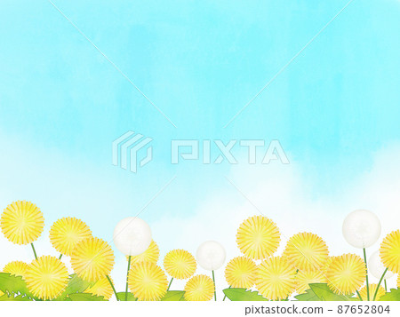 Dandelion watercolor style background material 87652804