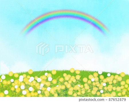 Dandelion watercolor style background material Dandelion watercolor style background material 87652879