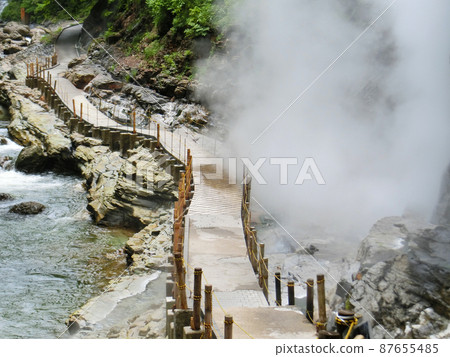 Scenery around the Koyasukyo Great Fountain (Yuzawa City, Akita Prefecture) Scenery around the Koyasukyo Great Fountain (Yuzawa City, Akita Prefecture) 87655485