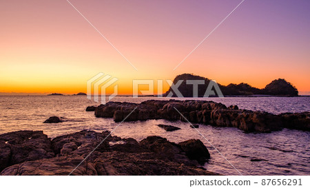 Seaside evening landscape 87656291