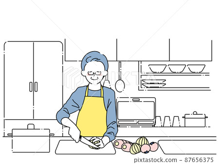 老人做飯 87656375