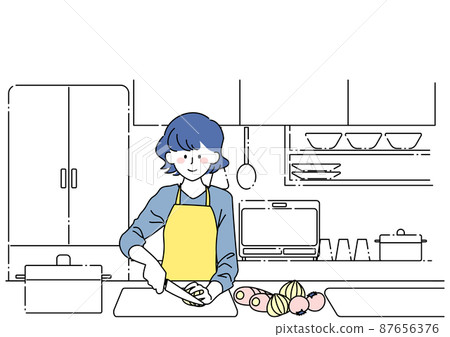 女人做飯 87656376