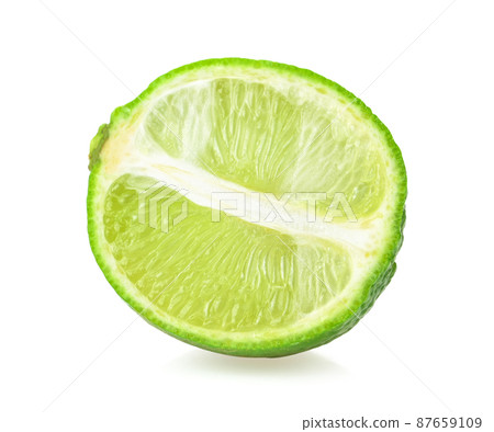 green lemon on white background 87659109