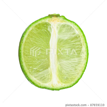green lemon on white background 87659110