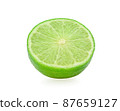 green lemon on white background 87659127