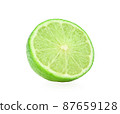 green lemon on white background 87659128