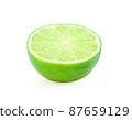 green lemon on white background 87659129