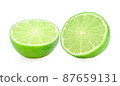 green lemon on white background 87659131