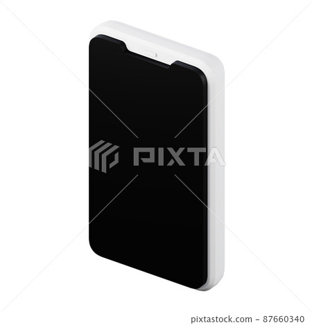Mobile smartphone gadget high quality 3D render illustration icon. 87660340