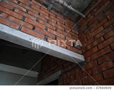 Mud crop, red brick, brick 87660609