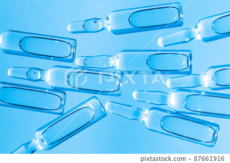 Medical background of ampule vials for injections 87661916