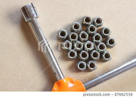 Wheel nuts and cross wrenches for automobiles Wheel nuts and cross wrenches for automobiles 87662556