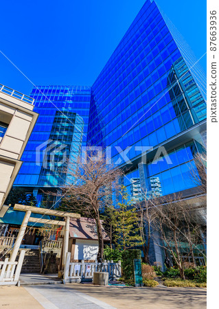 Cityscape of Roppongi, Minato-ku, Tokyo Tri-Seven Roppongi and Tenso Shrine 87663936