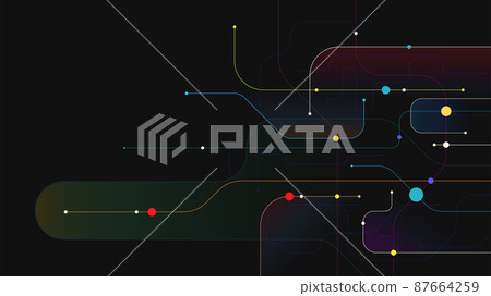 Digital geometric tech elements abstract... - Stock Illustration ...