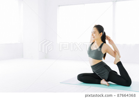 Yoga fitness sport gym woman exercise 87664368