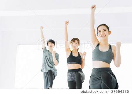 Aerobics Fitness Aerobic Sports Gym Dance Female Exercise 87664386