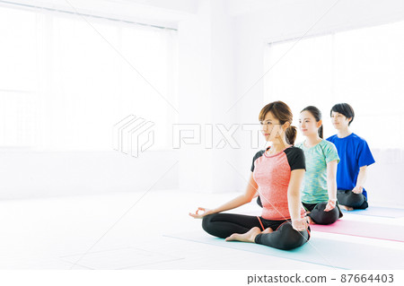 Yoga fitness sport gym woman exercise Yoga fitness sport gym woman exercise 87664403