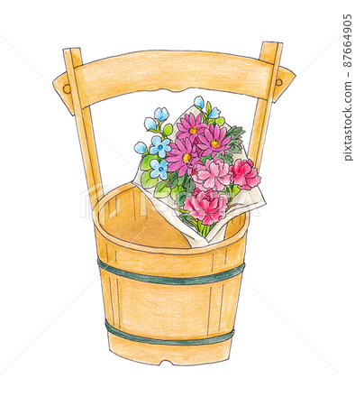 Spring equinoctial week Buddha flower and tub illustration 87664905