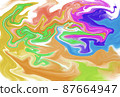 Image for blue, purple, red, orange, yellow, green, white marbling texture background 87664947