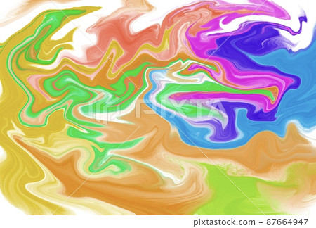 Image for blue, purple, red, orange, yellow, green, white marbling texture background 87664947