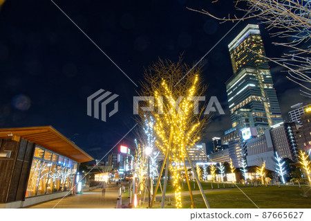 Illuminations in Tennoji Park, Osaka and Abeno Harukas 87665627