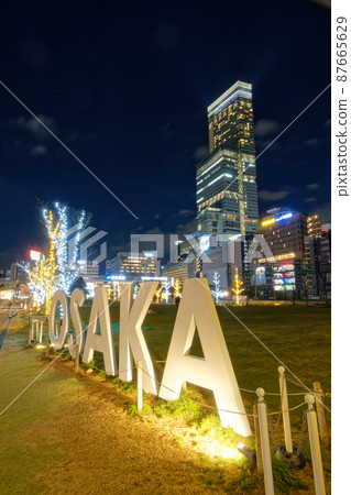 Illuminations in Tennoji Park, Osaka and Abeno Harukas 87665629
