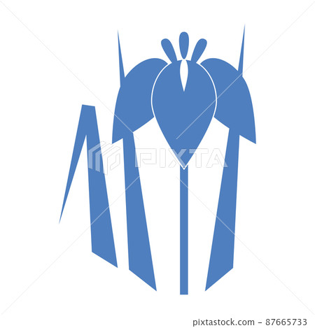 Dragon Boat Festival iris flower icon 87665733