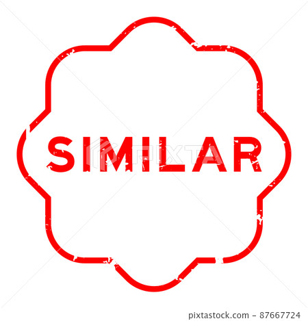 Grunge red similar word rubber seal stamp on white background Grunge red similar word rubber seal stamp on white background 87667724