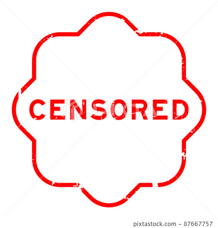 Grunge red censored word rubber seal stamp on white background Grunge red censored word rubber seal stamp on white background 87667757