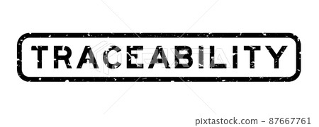 Grunge black traceability word rubber seal stamp on white background Grunge black traceability word rubber seal stamp on white background 87667761