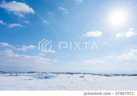 Biei in winter 87667972
