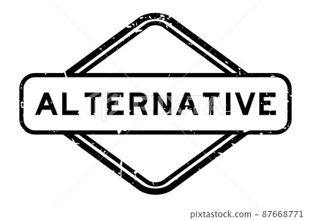 Grunge black alternative word rubber seal stamp on white background 87668771