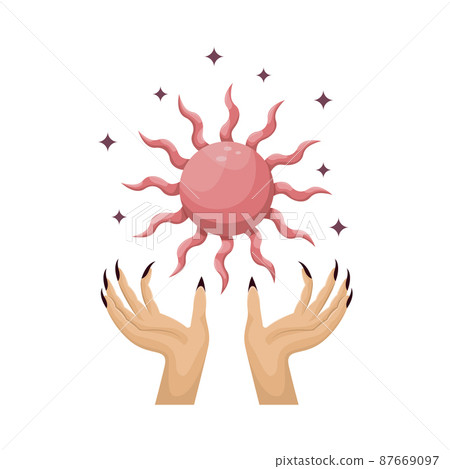 Mystical astrological vector illustration. Magic symbols. Zodiac. Astronomy. 87669097