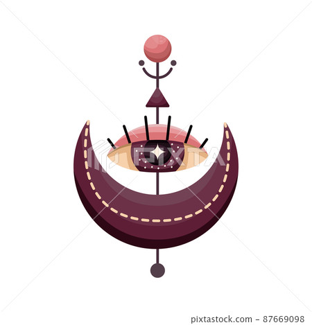 Mystical astrological vector illustration. Magic symbols. Zodiac. Astronomy. 87669098