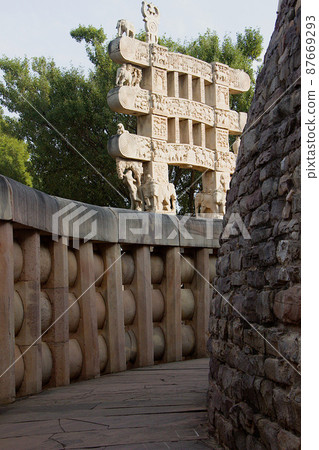 Inside Periphery of Stupa, Sanchi Inside Periphery of Stupa, Sanchi 87669293