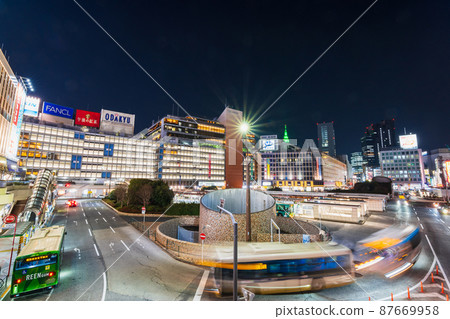 Shinjuku Station West Exit night view Shinjuku Station West Exit night view 87669958