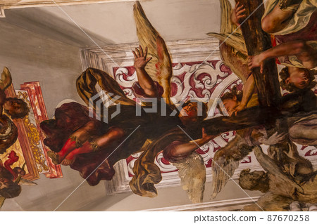 frescoe in hospital de los venerables, Seville, spain 87670258