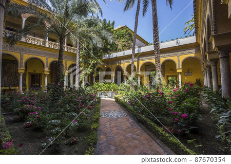 interiors of Palacio de las duenas, Seville, Andalusia, spain 87670354