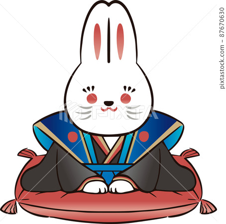 新年賀卡2023年新年賀卡材料新年福助娃娃兔年兔年可愛簡單插圖 新年賀卡2023年新年賀卡材料新年福助娃娃兔年兔年可愛簡單插圖 87670630