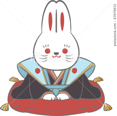 新年賀卡2023年新年賀卡材料新年福助娃娃兔年兔年可愛簡單插圖 新年賀卡2023年新年賀卡材料新年福助娃娃兔年兔年可愛簡單插圖 87670632