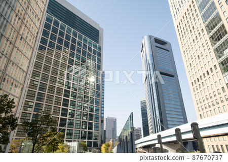 東京建築物的城市景觀 東京建築物的城市景觀 87670737